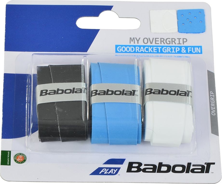 BABOLAT OWIJKA BABOLAT MY OVERGRIP GOODRACKETGRIP &amp FUN biały,czarny,niebieski 3szt 139366 O1457
