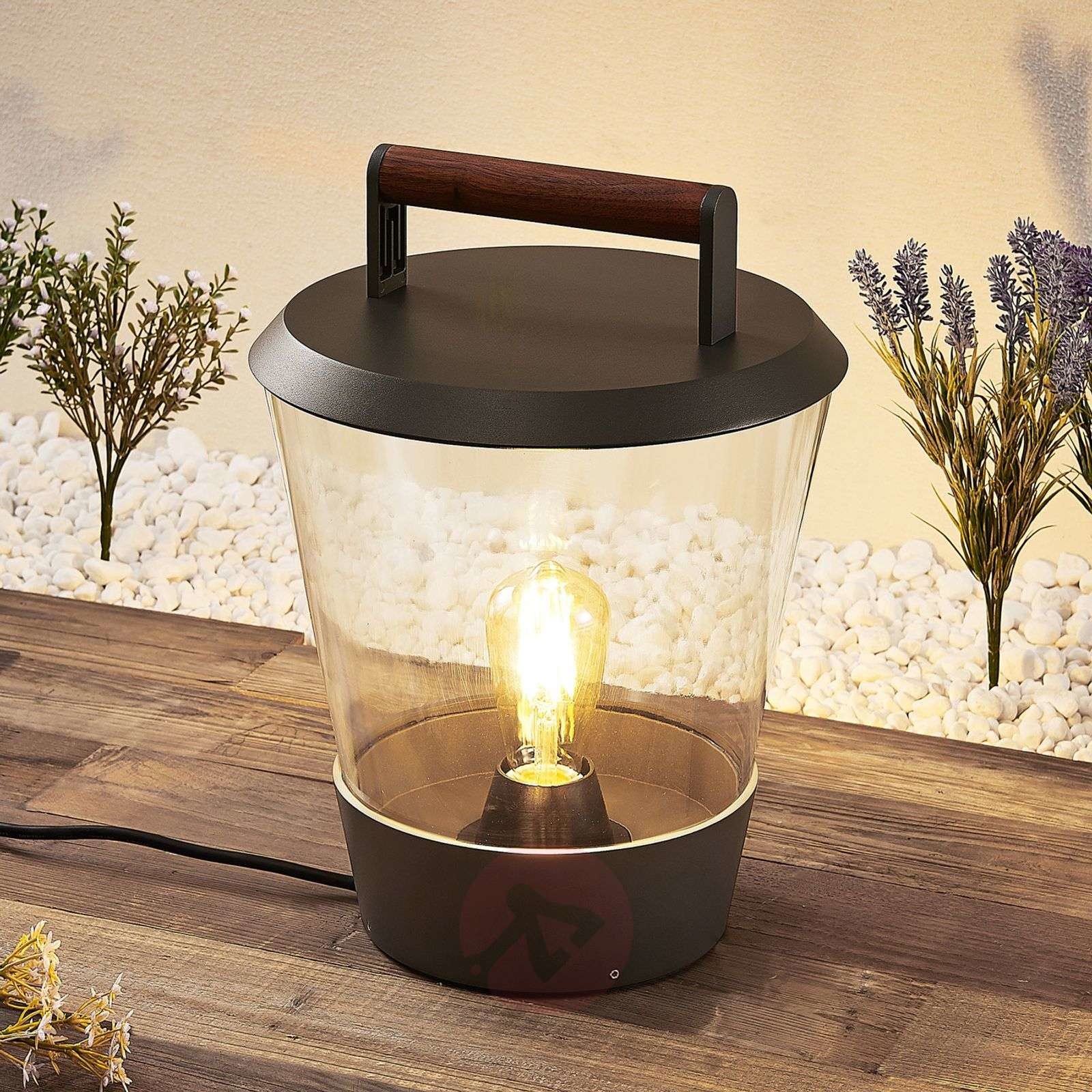 LUCANDE Lucande Larkyn lampa stołowa, dekoracja zewnętrzna
