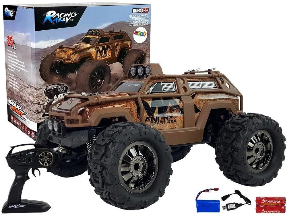 Import LEANToys Auto Rajdowe Off-Road Zdalnie Sterowane Brązowa 2.4G 1:18 35 km/h Kontrola Prędkości LT-9033-0