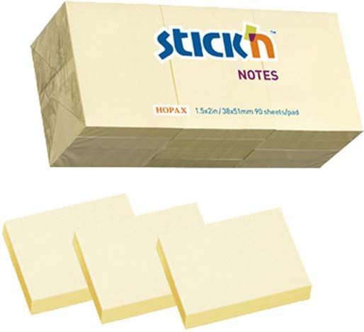 Stick'n Karteczki samop. STICK'N 38x51 - żółte pastel