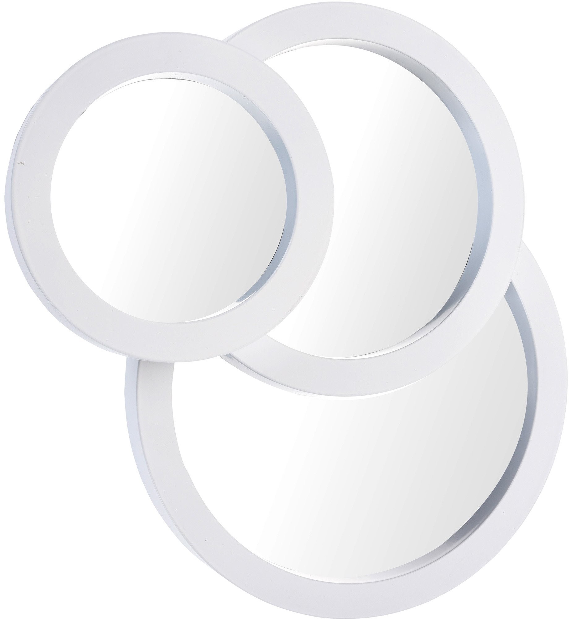 Home Styling Collection Lustro okrągłe 3 sztuki białe 28 cm 837800010-white