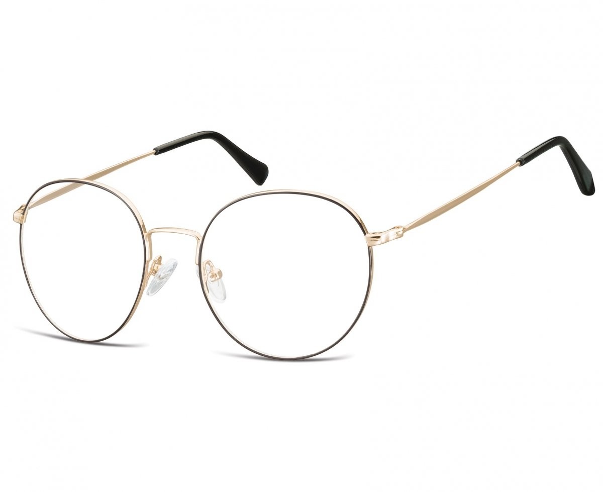 Sunoptic Lenonki okrągłe Oprawki optyczne 915 złoto-czarne 915