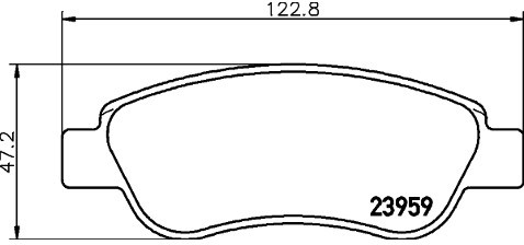 HELLA PAGID Zestaw klocków hamulcowych, hamulce tarczowe 8DB355012-141