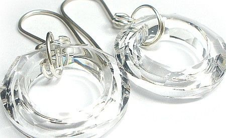 Swarovski Piękne Duże Kolczyki Srebro Crystal 20