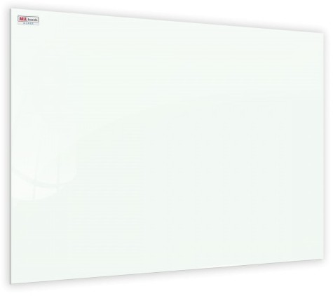 Allboards Szklana tablica magnetyczna biała 100x80 TS100x80W+MGR-BK