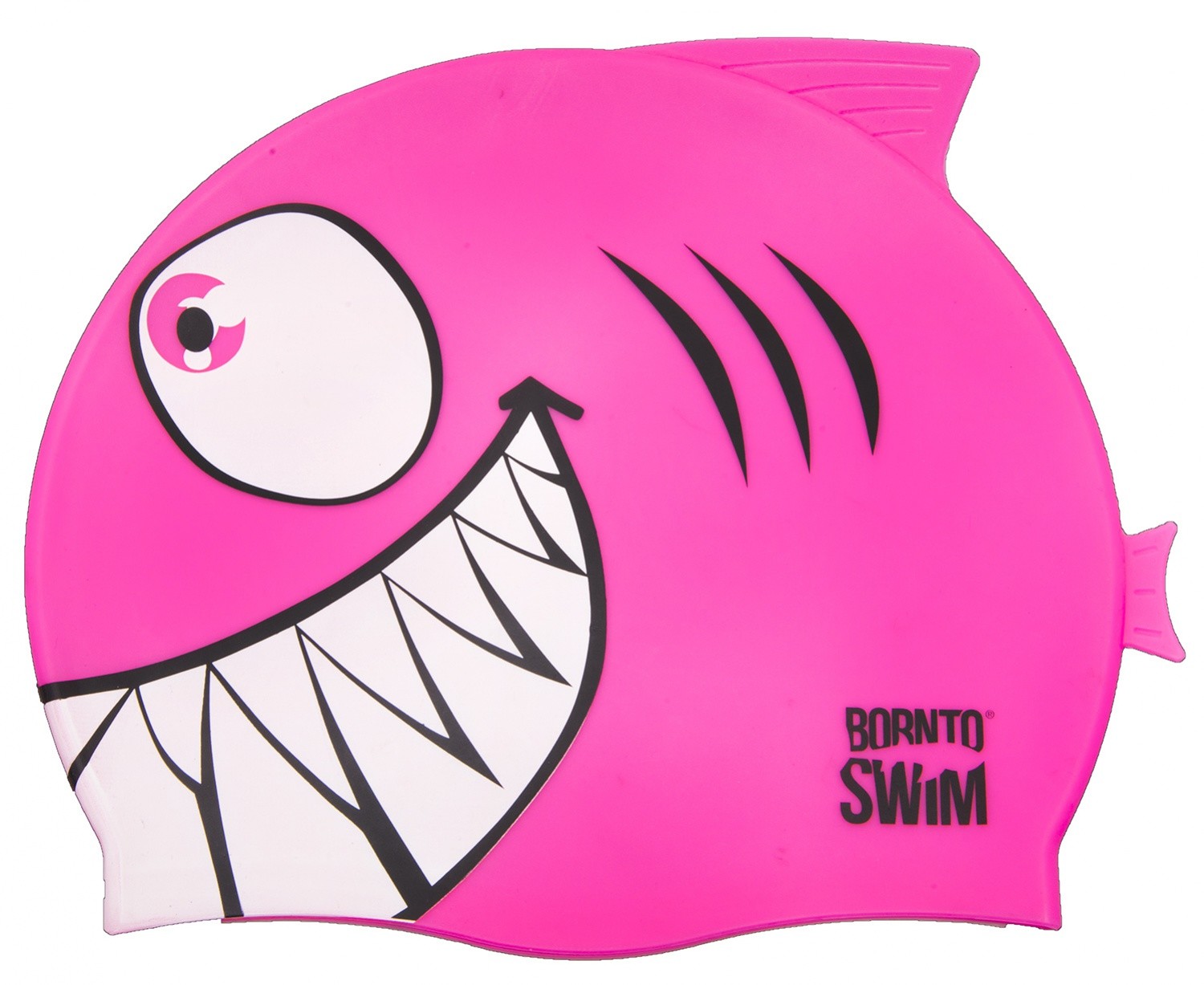 BornToSwim Borntoswim shark junior swim cap różowy