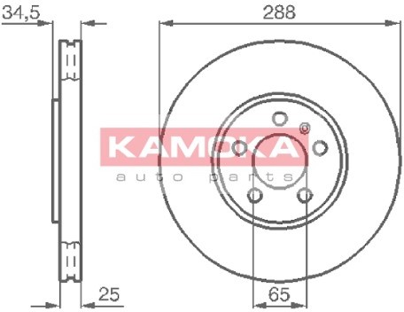 KAMOKA Tarcza hamulcowa 1032442