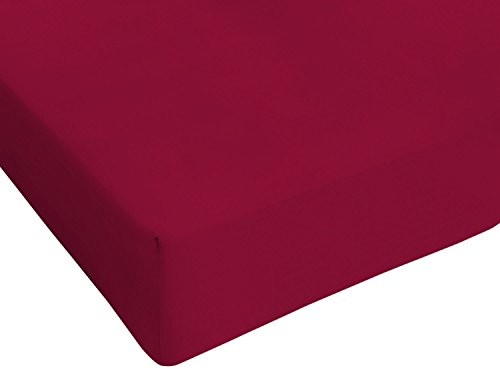 Italian Bed Linen Prześcieradło z gumką ST-MX_bordeaux-180x200(S1pz)