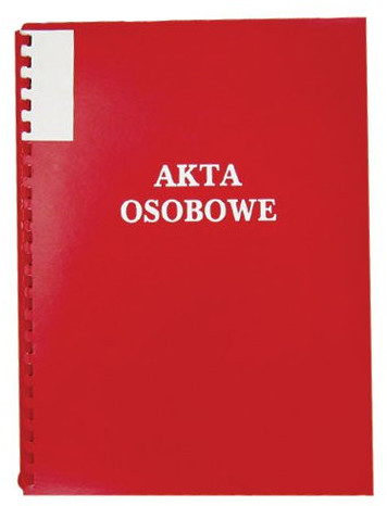 Warta Teczki do akt osobowych TECZKA ZADRUKOWANA A4 czerwony (339-022)