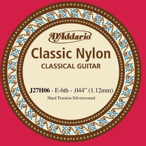 D'Addario j27h06 pojedyncze gitary Classic Nylon, 6th Hard Tension, E J27H06