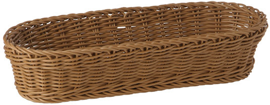 APS Koszyk owalny z polipropylenu 280x160x80 mm, brązowy | Profi Line 50806