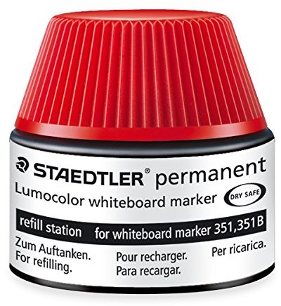 Staedtler 488 51 Lumocolor napełnianie butelek niewskazane Whiteboard Marker do napełniania Ladestation für 351/351 B, 15  20 X, czerwony 488 51-2