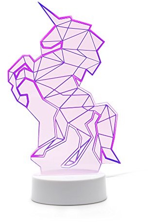 Mustard Musztardowy Unicorn LED Light, Plastic, Multicolored, 9 x 2 x 3 cm M11021