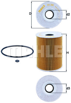 Mahle FILTR OLEJU KNECHT OX 380 D ECO CHRYSLER/JEEP/MERCEDES-BENZ OX 380D