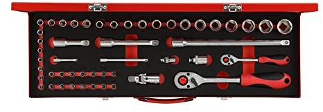 Gedore nasadowy.Zestaw 1/4 + 1/2 49tlg