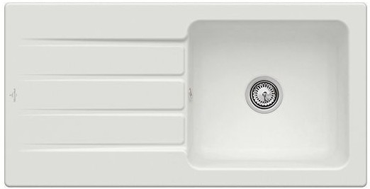 Villeroy & Boch Villeroy&Boch Architectura 60 Zlewozmywak ceramiczny 1-komorowy CeramicPlus 100x51 cm do wbudowania z ociekaczem jasnoszary Steam 336001SM