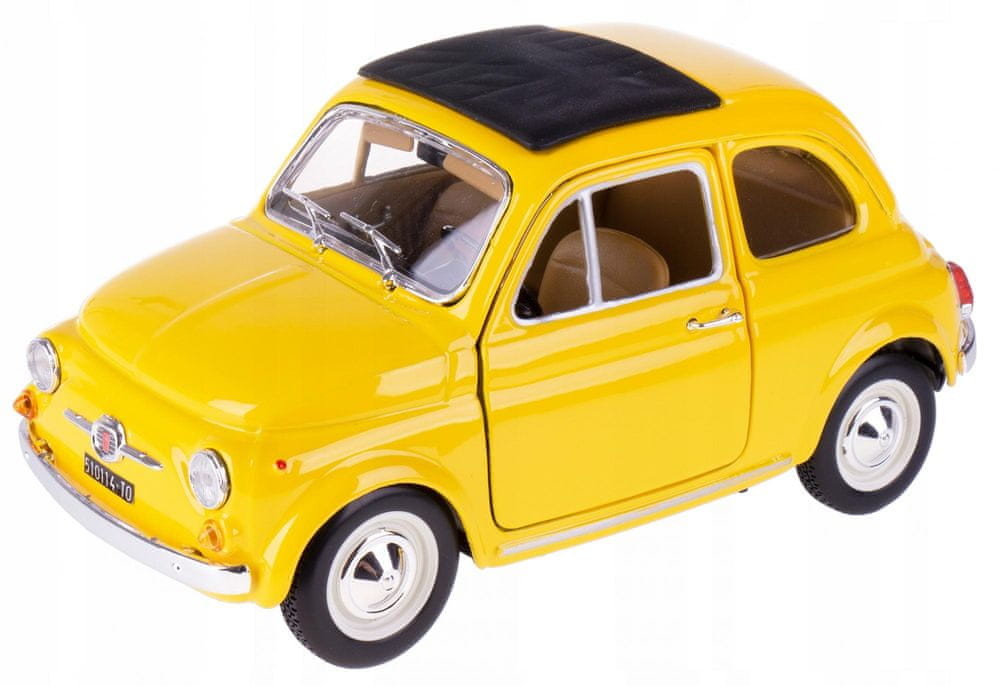 Bburago auto Fiat 500 F 1965 1:24 żółty
