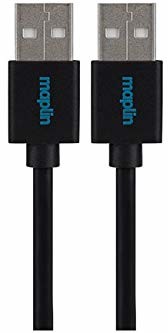 Maplin Maplin Kabel męski premium USB-A 2.0 na USB-A 1,5 m czarny MAPCUS27