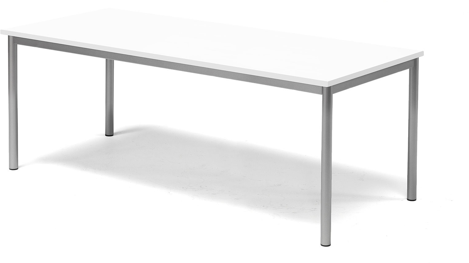AJ Produkty Table Bors 1600x700h.600 mm. Frame black, tabletop white HPL, white A