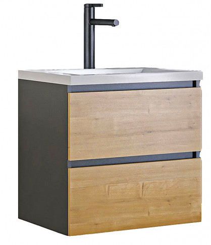 Wisząca szafka łazienkowa z umywalką E5-S16