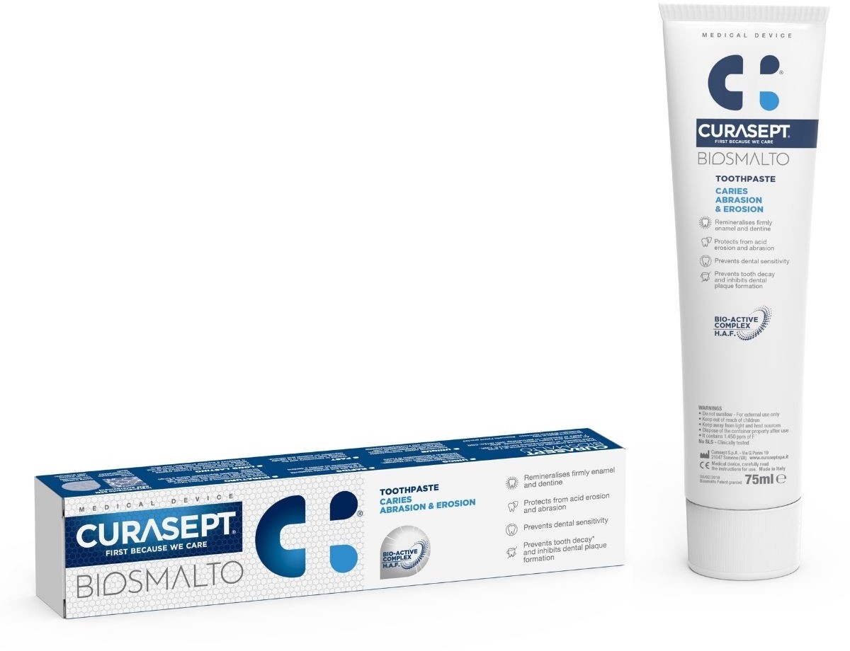 Curasept Curasept BIOSMALTO Caries Abrasion & Erosion pasta remineralizująca przeciwko próchnicy i erozji 75 ml