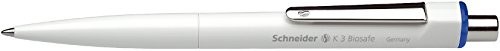 Schneider piśmiennicze długopis K 3 biosafe pod ciśnieniem, M, niebieski, kolor obudowy: biały 3273