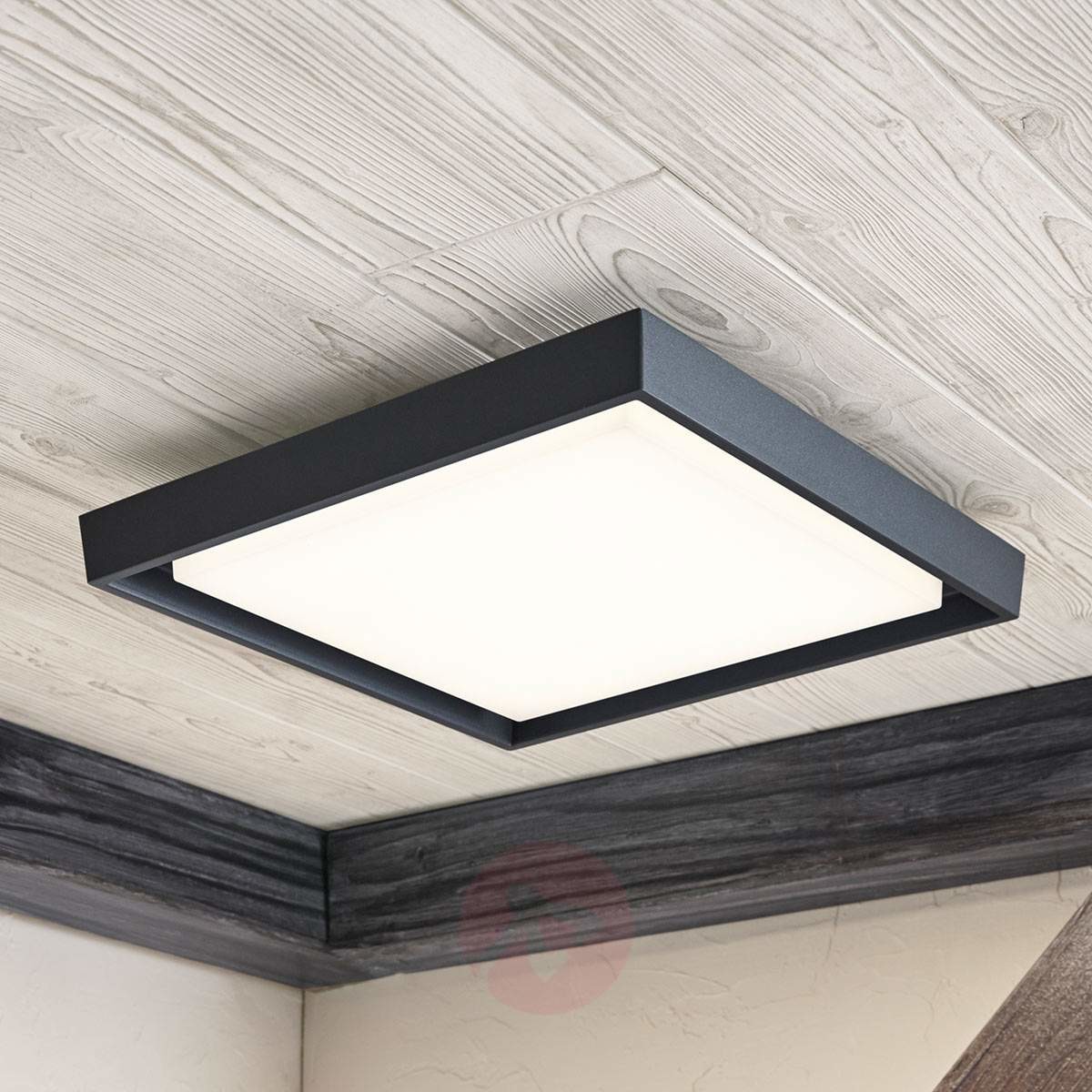 Lampenwelt com Lampa sufitowa LED Birta, kątowa, 34 cm