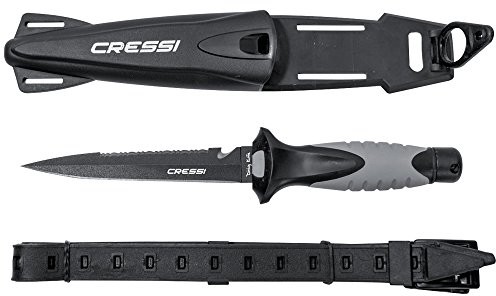 Cressi dorosłych Finisher Knife nóż, czarny dla nurków, Adult RC559300