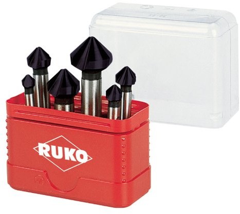Ruko a102156 °F pogłębiacz stożkowy i do usuwania zadziorów komplet TiAIN A102156F