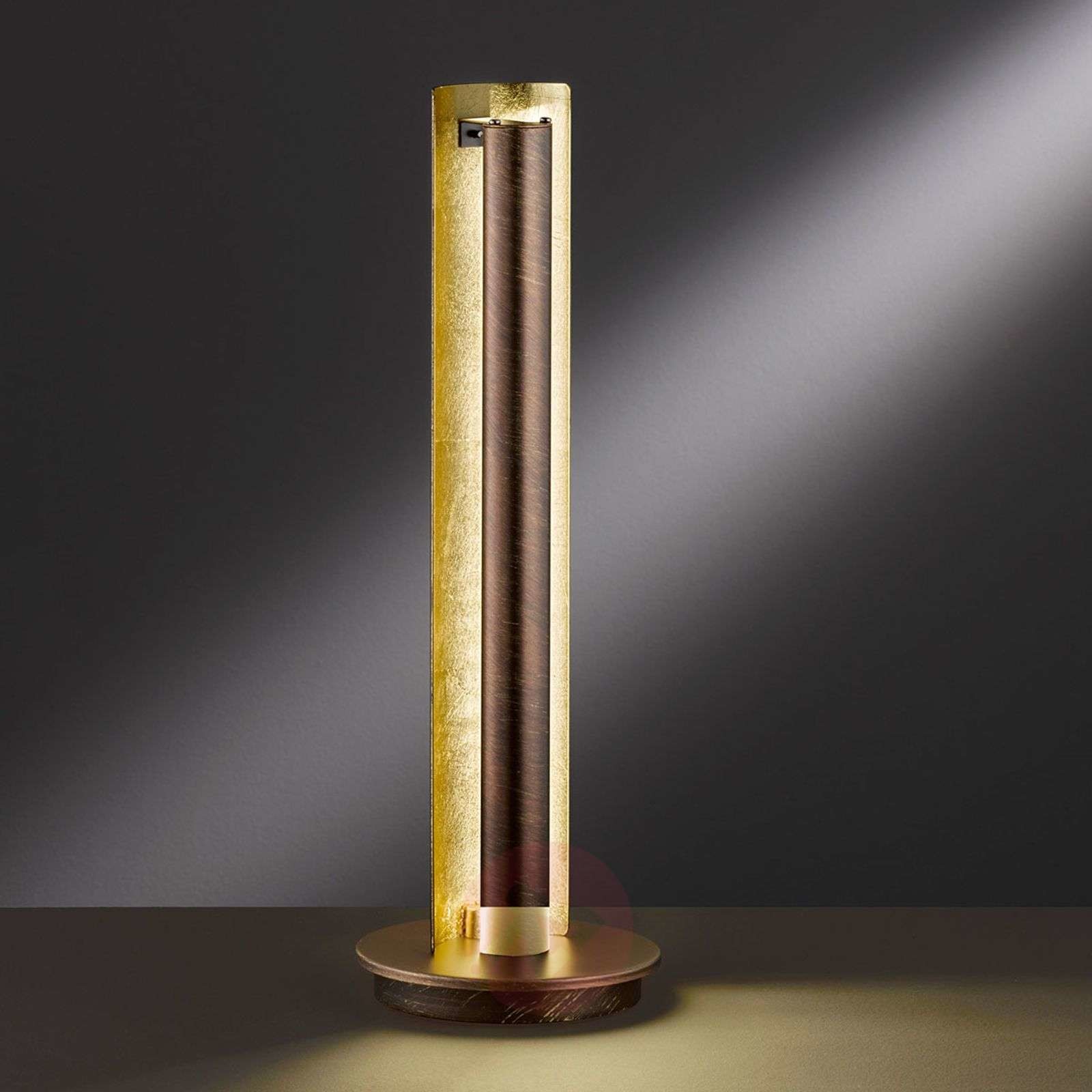 Wofi Lampa stołowa LED Lyon ze złotymi akcentami