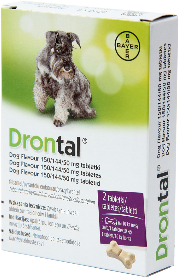 Bayer Drontal Plus Flavour Dla Psów 2Tabl. - Środek Przeciwpasożytniczy