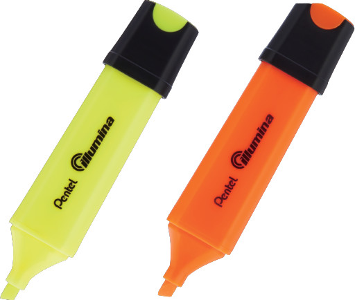 Pentel ZAKREŚLACZ ŻÓŁTY + POMARAŃCZOWY 0,5 MM
