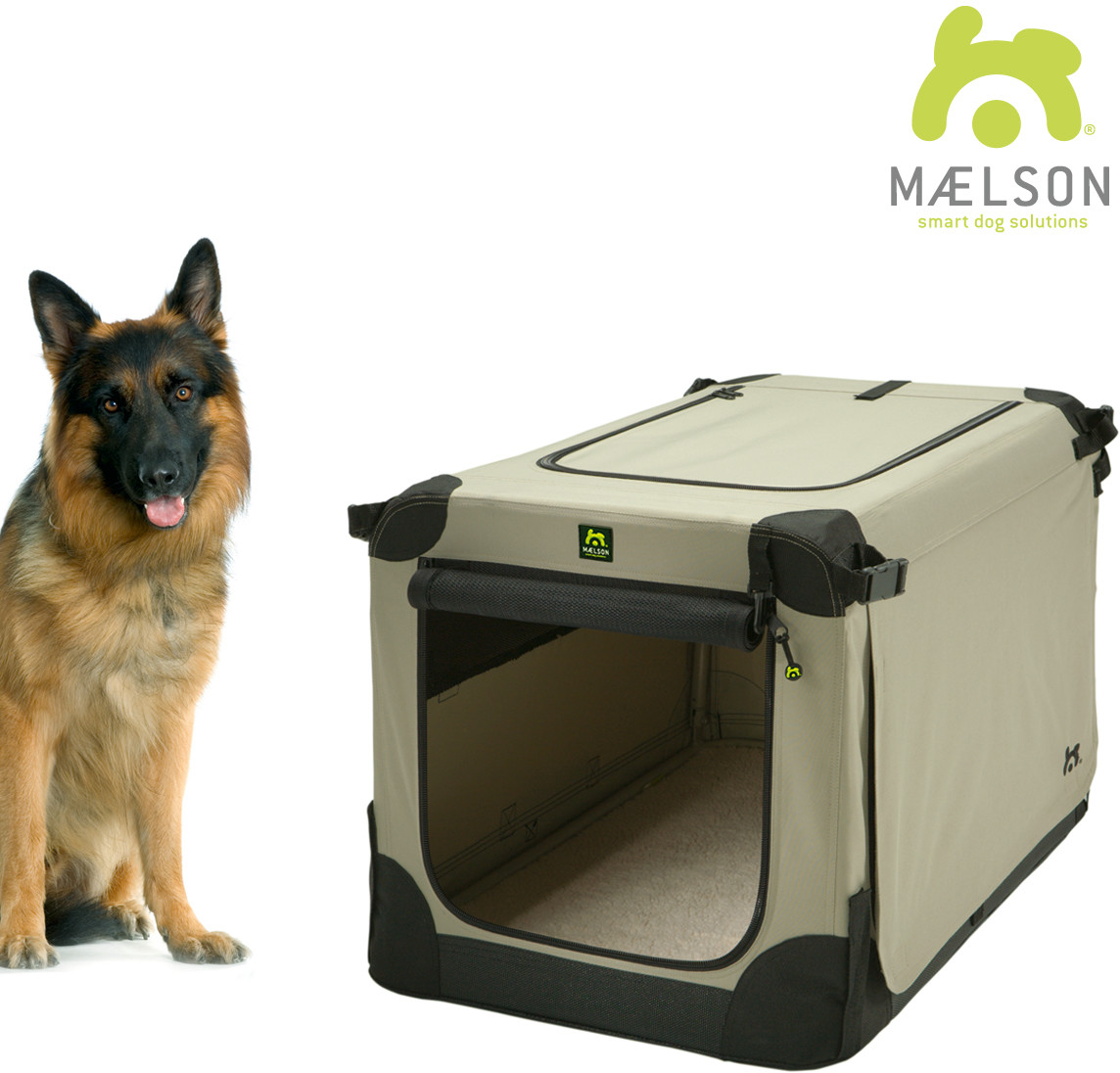 Maelson Přepravka Soft Kennel černá béžová vel 105