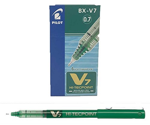 Pilot Pen Pilot V7 Hi Tecpoint pióro kulkowe z płynnym atramentem, zielony opakowanie 12 szt. 101101204