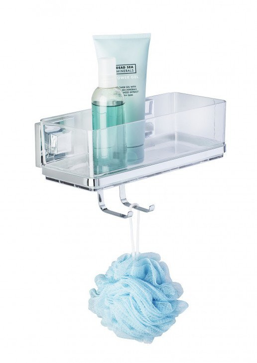 Wenko Półka łazienkowa z haczykami Vacuum-Loc 22694100