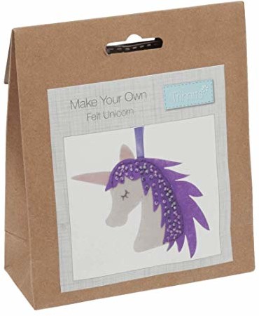 Trimits Trimits Filcowy zestaw dekoracyjny: Jednorożec, 12 x 13 cm GCK036