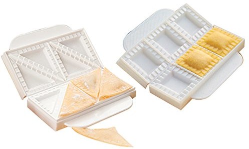 JOSKO Produkte josko produkty 1540 pansotti i ravioli zestaw ciasta kieszenie kształtów z tworzywa sztucznego 16.5 x 14 x 4 cm 2 jednostek, biały 1540