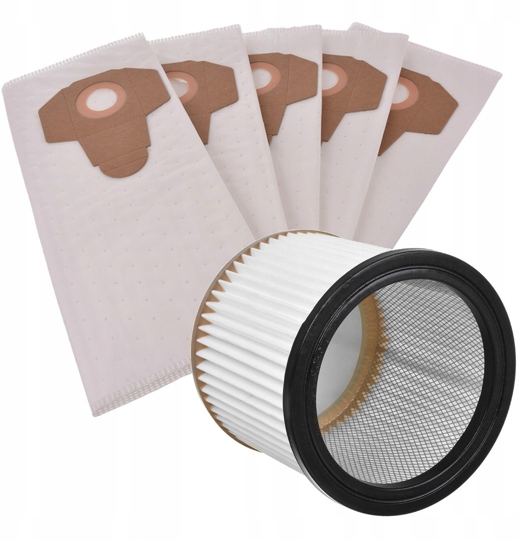 Worki 5x filtr odkurzacza Dexter 20L 30L Zmywalny