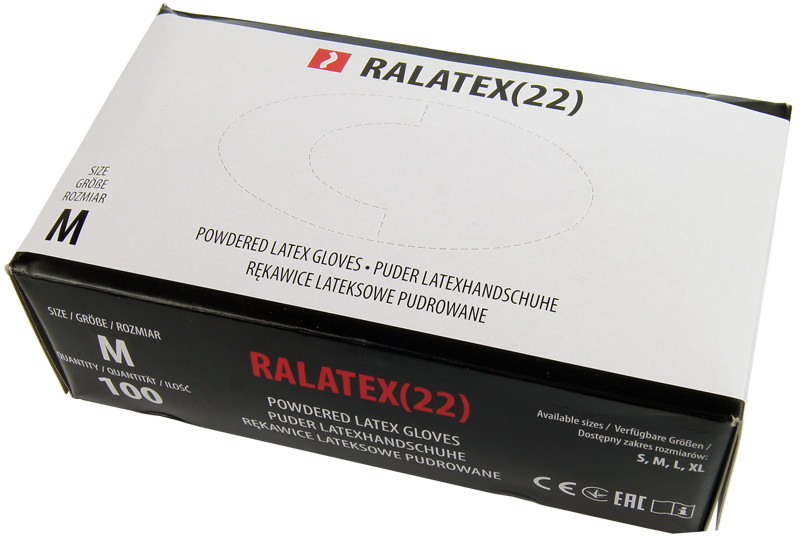 Rękawiczki lateksowe jednorazowe rozmiar M 100szt.