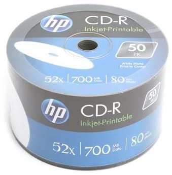 HP CD-R 700MB 52X biały InkJet Printable 50 sztuk 14223