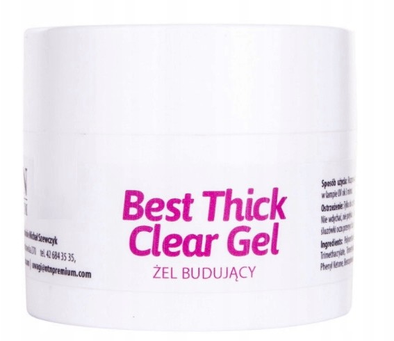 Żel Jednofazowy Budujący Gęsty Best Thick Clear 30