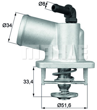 MAHLE TERMOSTAT MAHLE TI5492D OPEL CORSA C/VECTRA B/C/MERIVA/ZAFIRA/ASTRA G/COMBO MAHLE TI 54 92D