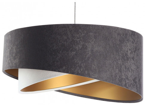 Grafitowo-biała lampa wisząca glamour- EX992 L7-A78