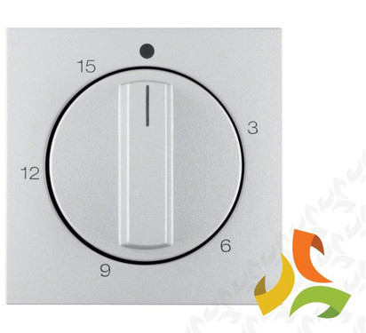 Berker B.KWADRAT Płytka czołowa z pokrętłem do mechanicznego wyłącznika czasowego 0-15min aluminium mat lakierowany 16321404 HAGER