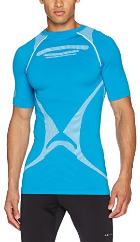 Kempa Base Layer Attitude Pro z krótkim rękawem koszulka funkcyjna dla mężczyzn czarna, wielokolorowa, M/L 200209702_kempablau/weiß_M/L