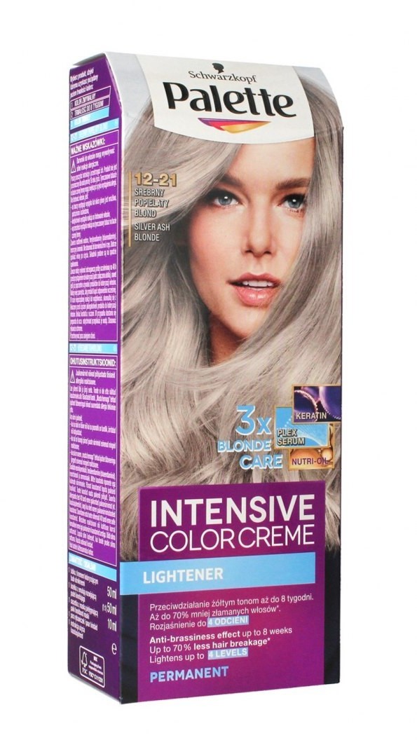 Schwarzkopf Palette Intensive Color Creme Krem koloryzujący nr 12-21 Srebrny Popielaty Blond 1op. 122788