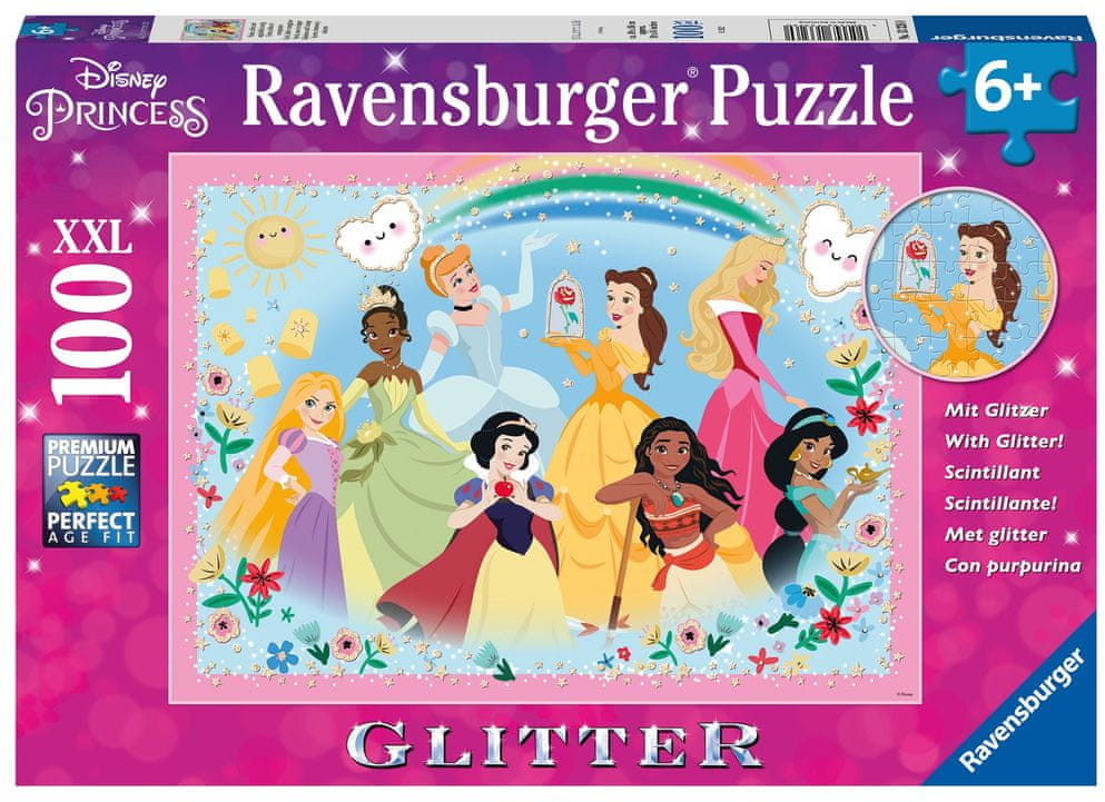 Ravensburger Brokatowe puzzle Disney Księżniczki 100 elementów