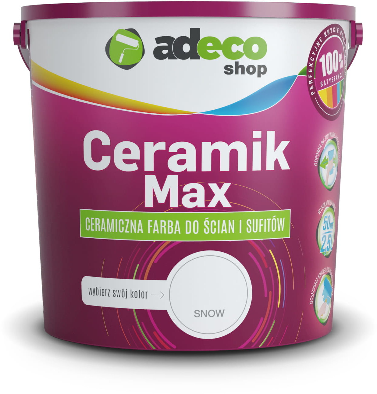 Ceramik Max farba ceramiczna biała do sufitów 2,5L