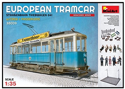 Unbekannt Rodzaj Mini 38009  zestaw do budowy modelu European tramcar Strass modeli kolejek nowe wagony 641 z Crew i passengers