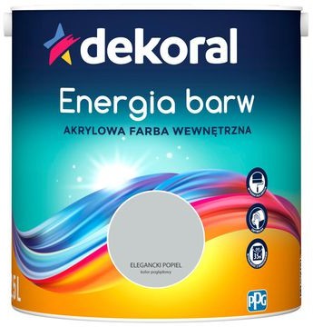 Dekoral Farba wewnętrzna ENERGIA BARW 2,5 l Elegancki Popiel